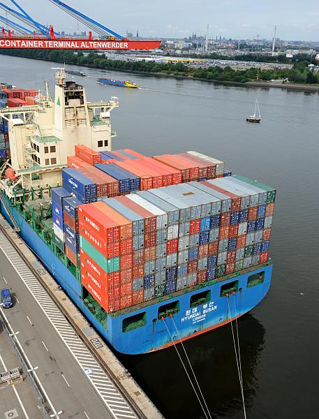 0040_6063 Warenumschlag Hamburger Hafen, Containerverladung | HHLA Container Terminal Hamburg Altenwerder ( CTA )